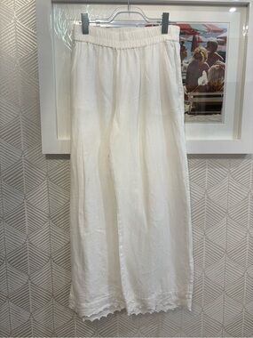 Minnow linen Scalloped beach pant
